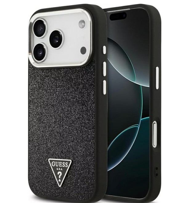 Guess PU GLITTER MAGSAFE IPH 17 PRO BLACK